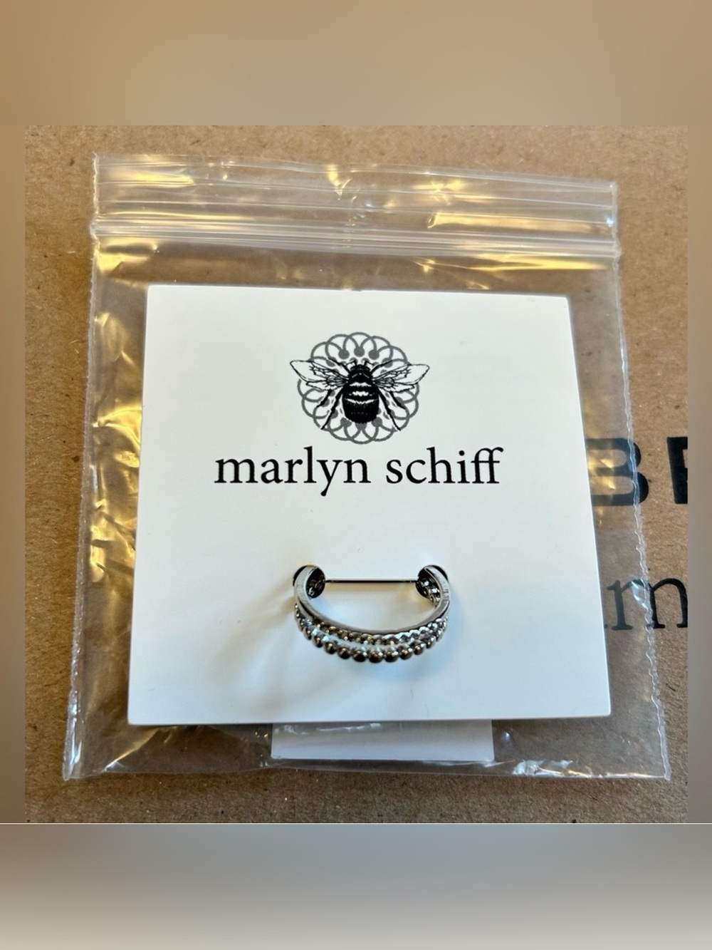Marlyn Schiff Arielle Adjustable Ring in silver